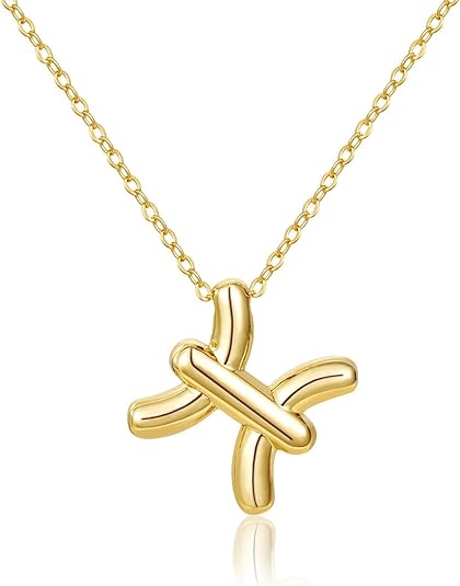 KissYan Zodiac Necklace, 14K Gold Plated Bubble Constellation Horoscope Sign Pendant Astrology Jewelry Birthday Gifts for Women - Pisces for men