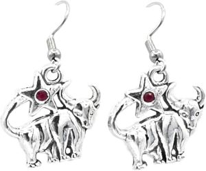 Handmade - Taurus Earrings for men