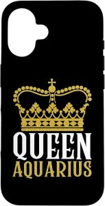 iPhone 16 Queen Aquarius Zodiac Sign Horoscope Astrology Cool Birthday Case - Aquarius Phone Case for men