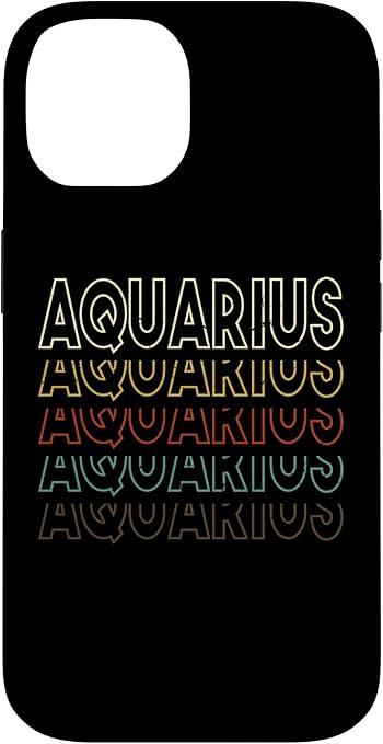 Aquarius Vintage Zodiac Birthday Star Sign Bday Case for iPhone 14 - Aquarius Phone Case for men