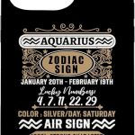 iPhone 15 Pro Max Aquarius Zodiac Sign Aquarius Birthday Girl Case - Aquarius Phone Case for men