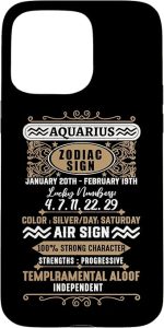 iPhone 15 Pro Max Aquarius Zodiac Sign Aquarius Birthday Girl Case - Aquarius Phone Case for men