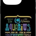 Aquarius Zodiac Astrology Horoscope Birthday Sun Sign Case for iPhone 14 Pro - Aquarius Phone Case for men