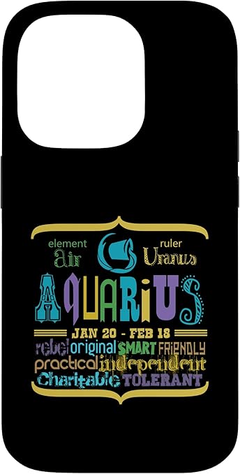 Aquarius Zodiac Astrology Horoscope Birthday Sun Sign Case for iPhone 14 Pro - Aquarius Phone Case for men