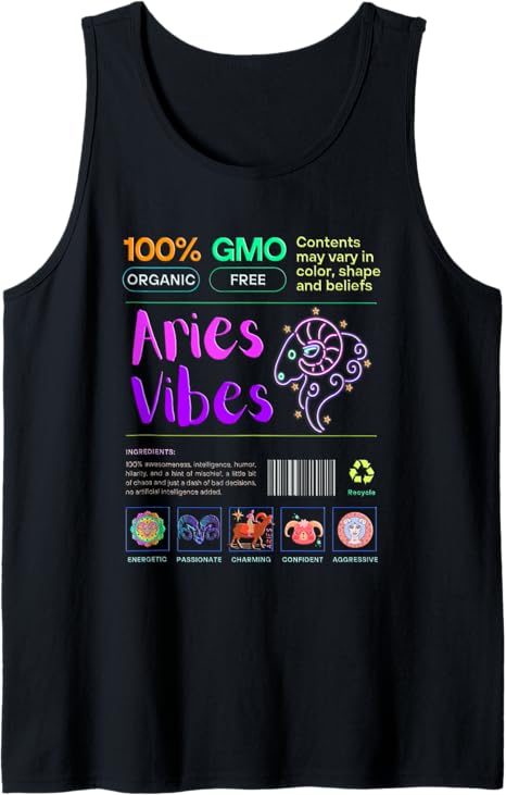 Zodiac sign Aries Tank Top - Aries T-Shirt for men