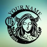 Custom The Zodiac Metal Sign,Constellation Personalized Name, Led Lights Funny Vintage Metal Signs,Wall Art Decor Outdoor (Virgo) - Virgo Poster for men