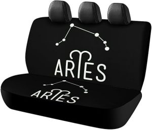 Aries Constellation Funny Car Back Seat Covers Print Seat Head Rest Protector Case Fits for Most Cars - Aquarius Car Seat Cover for men