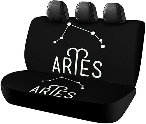Aries Constellation Funny Car Back Seat Covers Print Seat Head Rest Protector Case Fits for Most Cars - Aquarius Car Seat Cover for men