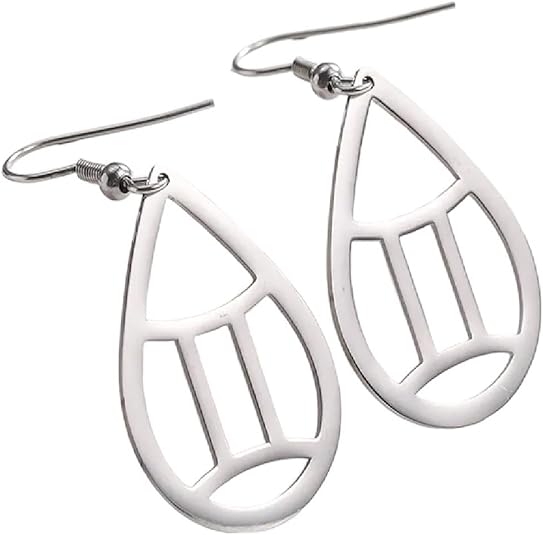 New 2025 Zodiac Sign 12 Constellation Drop Earrings For Women Stainless Steel Aries Virgo Pendant Earrings Jewelry Birthday Decoration Jewelry Commemorative With You Accessories Trendy Best For Gift - Aries Earrings for men