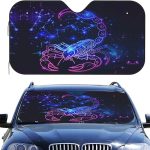 Car Windshield Scorpio Zodiac Sun Shade for Car Windshield Foldable Car Front Window Sunshade for Cars SUV Trucks Blocks Max UV Rays and Keeps Your Vehicle Cool-Medium - Aries Car Ornament for men