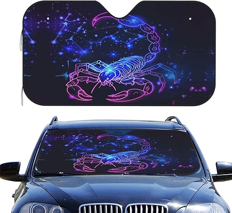 Car Windshield Scorpio Zodiac Sun Shade for Car Windshield Foldable Car Front Window Sunshade for Cars SUV Trucks Blocks Max UV Rays and Keeps Your Vehicle Cool-Medium - Aries Car Ornament for men