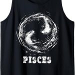 Retro Minimalist Art Otter Zodiac Sign Collection - Pisces T-Shirt for men