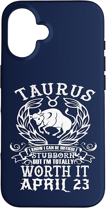 Taurus Zodiac Sign Funny April 23 Birthday Astrology Case for iPhone 16 - Taurus Phone Case for men