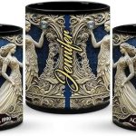 Custom Aquarius Zodiac Coffee Mug, Personalized Horoscope Full Wrap Cup 11oz 15oz, Customized Name & Date Ceramic Mug, Unique Air Sign Birthday Black Cup, Gift for Friends, 1PCS - Aquarius Mug for men