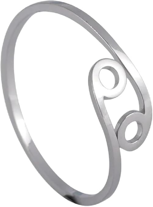 New 2025 Stainless Steel Zodiac Rings For Women 12 Star Signs Open Ring Aries Leo Virgo Gemini Pisces Scorpio Birthday Gift Jewelry With You Accessories Trendy Best For Gift - Aries Ring for men