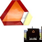 Slow Moving Vehicle Triangle Sticker, 2 PCS Reflective Safety Sign for Agricultural Machinery, Golf Carts, and Locomotives, Essential Decals for Vehicles (Red) - Scorpio Sticker for men