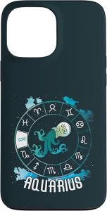 Aquarius Symbol Horoscope Zodiac Symbol Aquarius Case for iPhone 13 Pro Max - Aquarius Phone Case for men