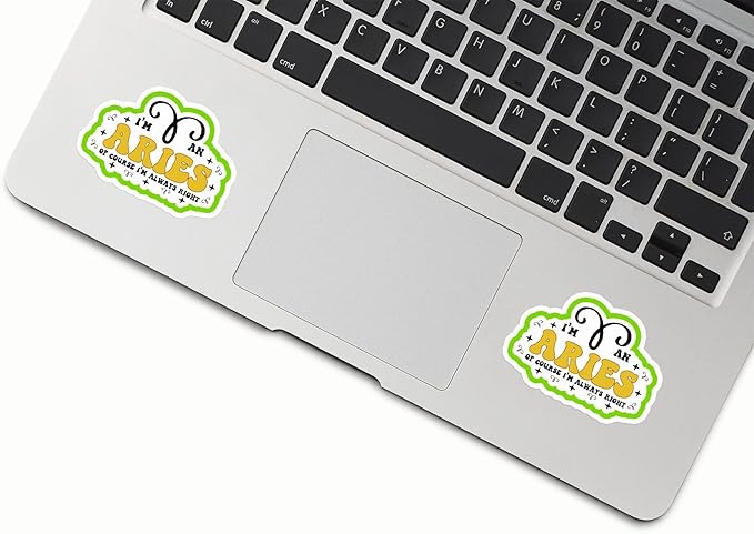 (3Pcs) I'm an Aries of Course I'm Always Right Stickers - Zodiac Sign Sticker - Star Sign Sticker - Funny Zodiac - Gift for Aries Decal - Book Laptop Water Bottles Decal - Aries Sticker for men