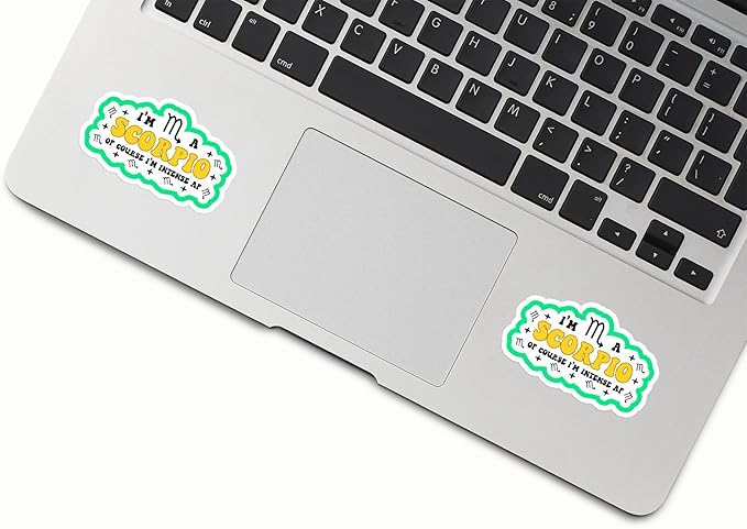 (3Pcs) I'm A Scorpio of Course I'm Intense Af Stickers - Zodiac Sign Sticker - Star Sign Sticker - Funny Zodiac - Gift for Scorpio Decal - Book Laptop Water Bottles Decal - Scorpio Sticker for men