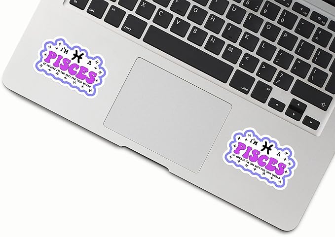 (3Pcs) I'm A Pisces of Course I'm Too Soft for This World Stickers - Zodiac Sign Sticker - Star Sign Sticker - Funny Zodiac - Gift for Pisces Decal - Book Laptop Water Bottles Decal - Pisces for men