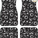 Celestial Sun Moon Stars Print Car Accessories Auto Floor Mats Set of 4 for Women & Men Vehicle Interior Decoration Front and Rear Floor Mats Heavy Duty Carpet All Season - Virgo Car Floor Mat for men