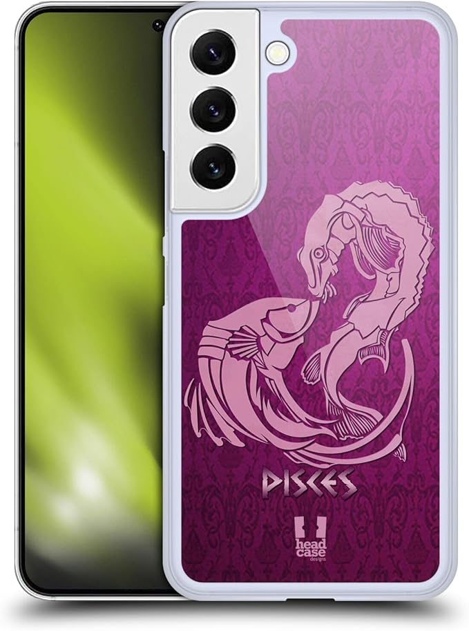 Head Case Designs Pisces Zodiac Signs Hard Back Case Compatible with Samsung Galaxy S22 5G - Pisces for men