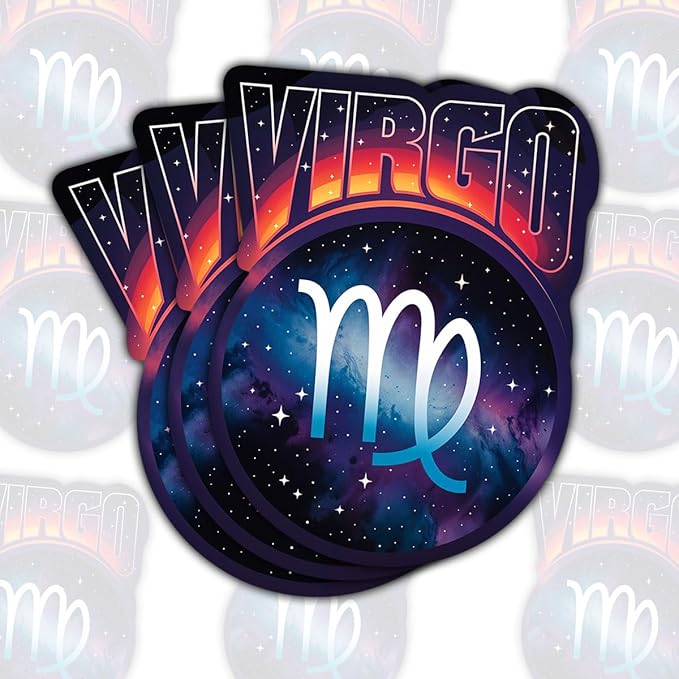 (3 Pcs) Virgo Zodiac Sign Stars Sticker, Waterproof Vinyl Decal Sticker Laptop, Water Bottles, Phone, Decor Decal Gifts, Strong Adhesive - 3 Inch - Scorpio Sticker for men