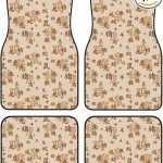 Zodiac Characters Print Car Floor Mats Set of 4 Universal Fit Automotive All-Weather Mats with Non-Slip Rubber Backing for SUV, Van, Sedan Car Accessories - Virgo Car Floor Mat for men