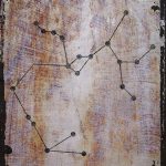 Wall Art Tin Sign Sagittarius star map constellation zodiac astrology astronomy Beige Home Decor Funny Gift 12 x 8 Inch - Sagittarius Home Decor for men