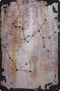 Wall Art Tin Sign Sagittarius star map constellation zodiac astrology astronomy Beige Home Decor Funny Gift 12 x 8 Inch - Sagittarius Home Decor for men