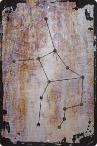 Wall Art Tin Sign Virgo star map the virgin August 23-September 22 zodiac astrology Beige Home Decor Funny Gift 12 x 8 Inch - Virgo Poster for men