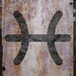 Wall Art Tin Sign Pisces symbol fish water zodiac sign astrology Beige Home Decor Funny Gift 12 x 8 Inch - Pisces Canvas for men