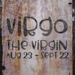 Wall Art Tin Sign Virgo the virgin funky August 23-September 22 zodiac astrology Beige Home Decor Funny Gift 12 x 8 Inch - Virgo Poster for men
