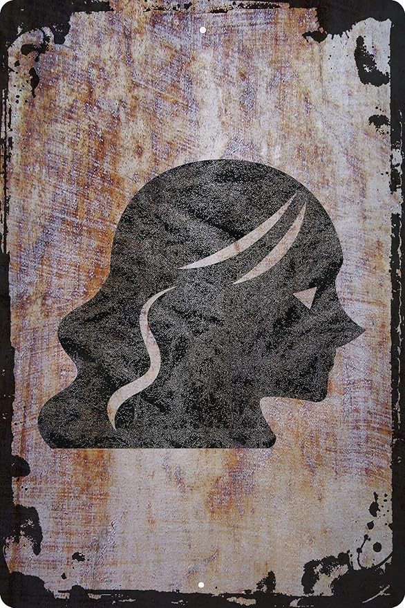 Wall Art Tin Sign Virgo the virgin symbol maiden Aug 23-Sept 22 zodiac astrology Beige Home Decor Funny Gift 12 x 8 Inch - Virgo Poster for men