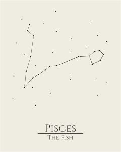 12 Zodiac Signs Wall Art Print, Astrology Decor for Home, Bedroom, Living Room, Office, 8x10 Unframed Poster Print, Pisces Horoscope Constellation Design, Celestial and Mystic Aesthetic Gift - Pisces Canvas for men