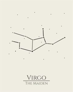 12 Zodiac Signs Wall Art Print, Astrology Decor for Home, Bedroom, Living Room, Office, 8x10 Unframed Poster Print, Virgo Horoscope Constellation Design, Celestial and Mystic Aesthetic Gift - Virgo Poster for men