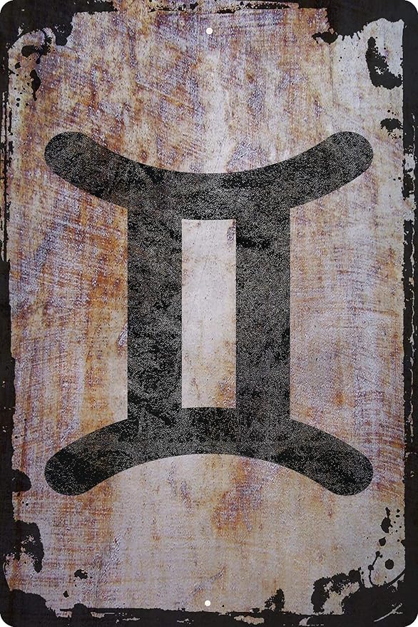 Wall Sign Gemini symbol astrology birth month zodiac sign stars Decorative Art Wall Decor Funny Gift - Gemini Canvas for men