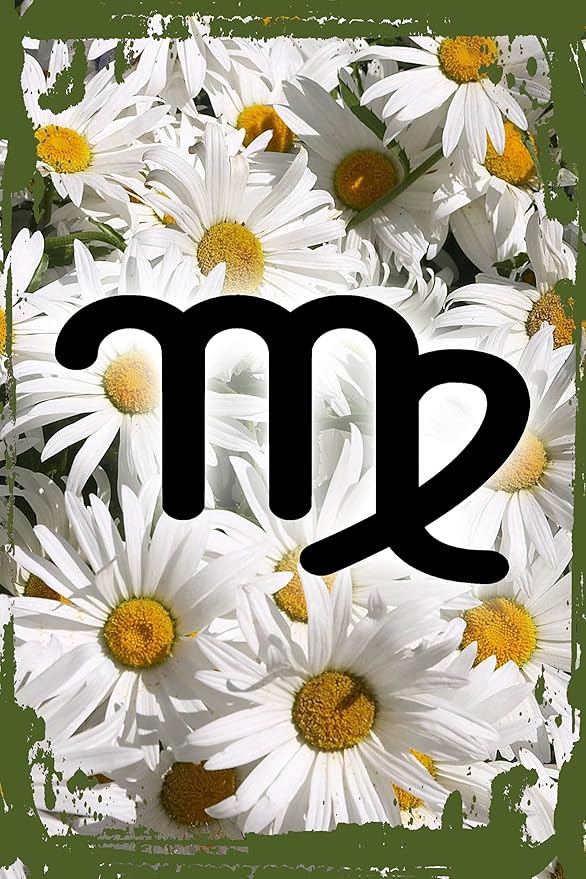 Daisy Flower Funny Sign Virgo the virgin symbol Aug 23-Sept 22 zodiac sign astrology Hanging Wall Sign 8 x 12 Decor Funny Gift - Virgo Poster for men