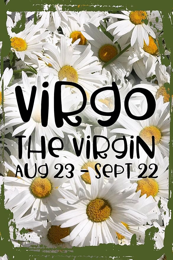 Daisy Flower Funny Sign Virgo the virgin funky August 23-September 22 zodiac astrology Hanging Wall Sign 8 x 12 Decor Funny Gift - Virgo Poster for men