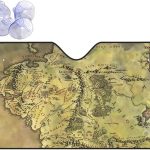 Car Windshield Sunshade - Middle Earth Map Pattern, Sun Visor Protector Blocks UV Rays Universal Auto Accessories Keep Your Vehicle Cool for Car Truck or SUV - Medium - Aries Car Ornament for men