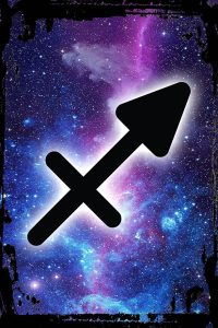 Galaxy Inspirational Wall Sign Sagittarius symbol the archer fire Nov 22-Dec 21 zodiac astrology Metal Wall Sign Decor Funny Gift - Sagittarius Home Decor for men