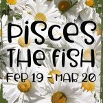 Daisy Flower Wall Sign Pisces the fish feb 19-mar 20 funky zodiac sign astrology Hanging Wall Sign 8 x 12 Decor Funny Gift - Pisces Canvas for men