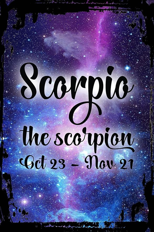 Galaxy Inspirational Wall Sign Scorpio the scorpion Oct 23-Nov 21 cursive zodiac sign astrology Metal Wall Sign Decor Funny Gift - Scorpio Canvas for men