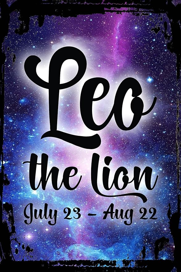 Galaxy Inspirational Wall Sign Leo The Lion Birthday Horoscope Astrology Star Sign Zodiac Metal Wall Sign Decor Funny Gift - Leo Canvas for men