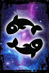 Galaxy Inspirational Wall Sign Pisces symbol two fish zodiac sign astrology Metal Wall Sign Decor Funny Gift - Pisces Canvas for men
