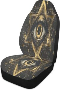 Astrological Eye Car Seat Covers Universal Non-Slip Auto Car Seat Cover Breathable Stain Resistant Vehicle Seat Cover for Cars, Vans, SUV - Aquarius Car Seat Cover for men