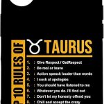 Rules Of Taurus Zodiac Birthday Horoscope Astrological Case for iPhone 16 - Taurus Phone Case for men