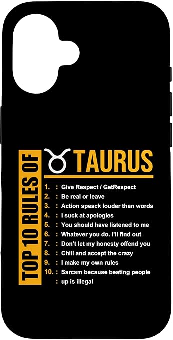 Rules Of Taurus Zodiac Birthday Horoscope Astrological Case for iPhone 16 - Taurus Phone Case for men