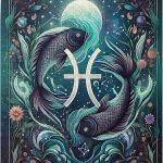 XLSIPOE Dynamic Artwork of Pisces Constellation, Metal Tin Wall Art Sign Home Decor 8 * 12inch - Pisces Home Decor for men