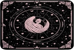 Virgo 20"X 32" Bathroom Rugs,Zodiac Twelve Constellations Bath Mat for Adults,Pink and Black Doormats Floor Mats Exotic Style Floor Rug Carpets - Virgo Car Floor Mat for men